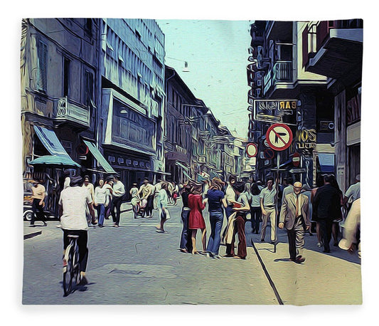 Vintage Travel Italy 1971 - Blanket