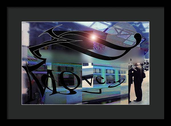 Vintage Travel Love To Take The Train - Framed Print
