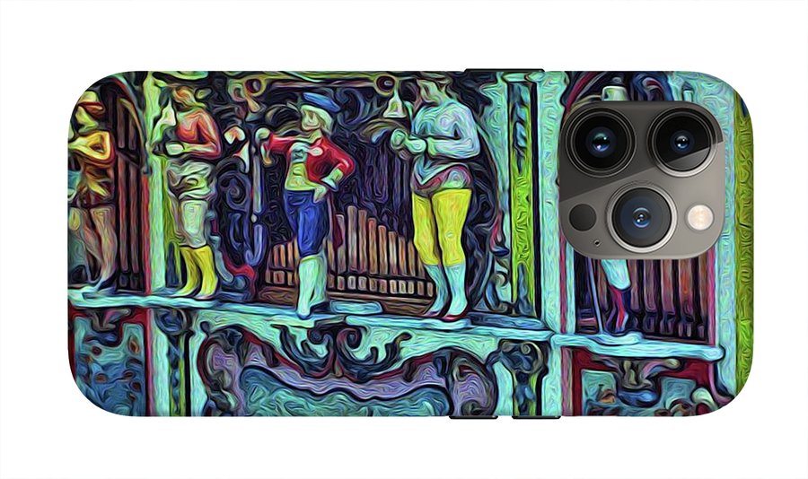 Vintage Travel Music Cart - Phone Case
