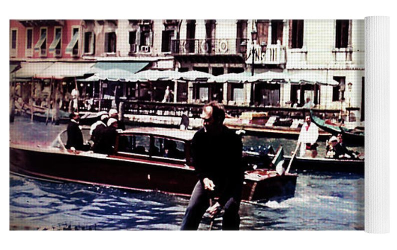 Vintage Travel on A Venice Canal - Yoga Mat