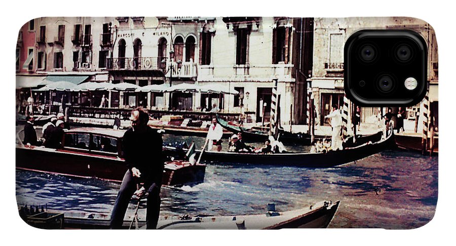 Vintage Travel on A Venice Canal - Phone Case