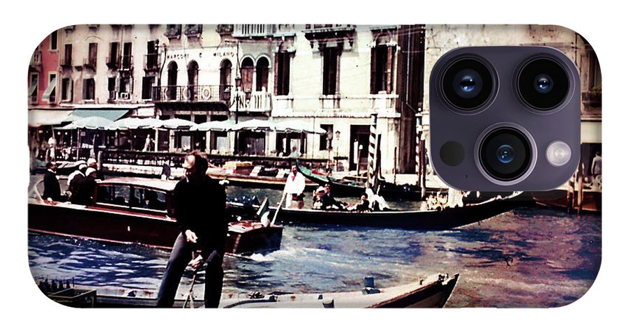 Vintage Travel on A Venice Canal - Phone Case