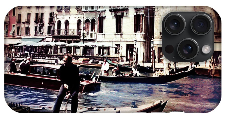 Vintage Travel on A Venice Canal - Phone Case