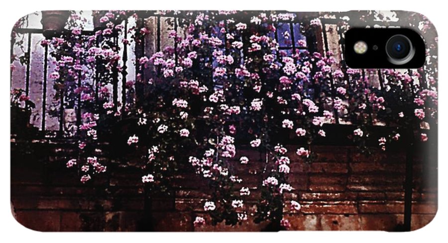 Vintage Travel Pink Roses on a Spanish Balcony - Phone Case