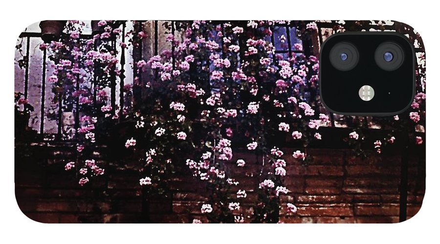 Vintage Travel Pink Roses on a Spanish Balcony - Phone Case
