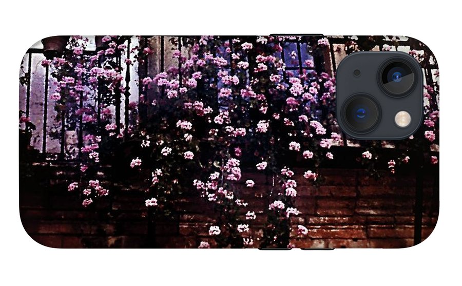 Vintage Travel Pink Roses on a Spanish Balcony - Phone Case