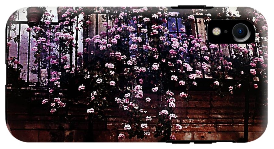 Vintage Travel Pink Roses on a Spanish Balcony - Phone Case