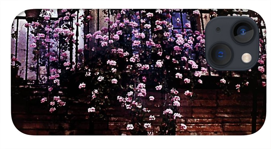 Vintage Travel Pink Roses on a Spanish Balcony - Phone Case