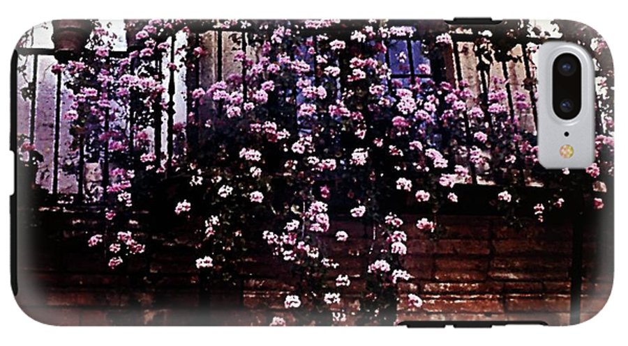 Vintage Travel Pink Roses on a Spanish Balcony - Phone Case