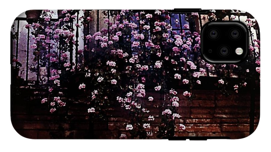 Vintage Travel Pink Roses on a Spanish Balcony - Phone Case