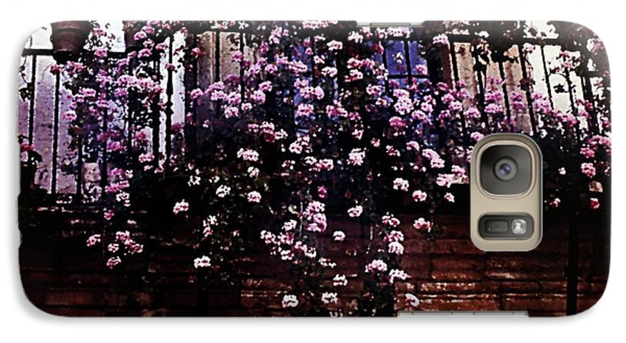 Vintage Travel Pink Roses on a Spanish Balcony - Phone Case