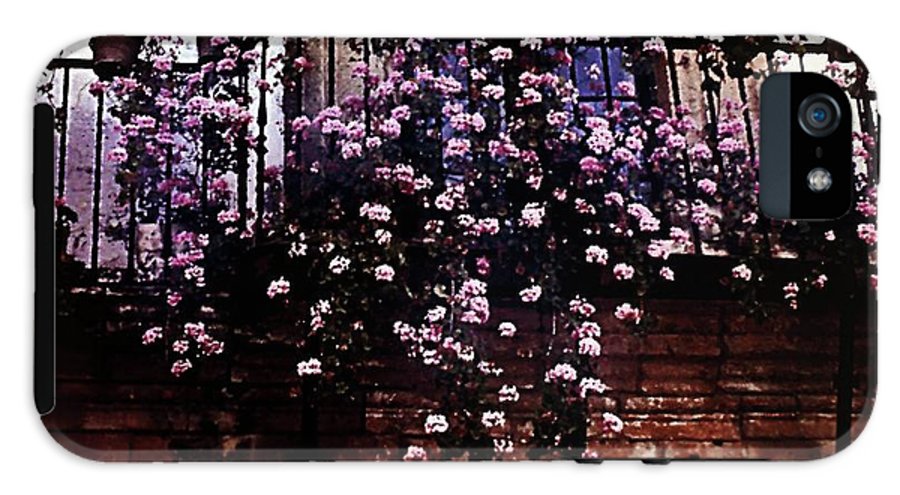 Vintage Travel Pink Roses on a Spanish Balcony - Phone Case