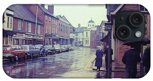 Vintage Travel Rainy Day in Britain - Phone Case