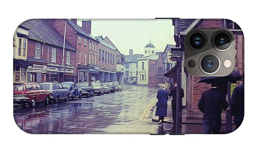 Vintage Travel Rainy Day in Britain - Phone Case