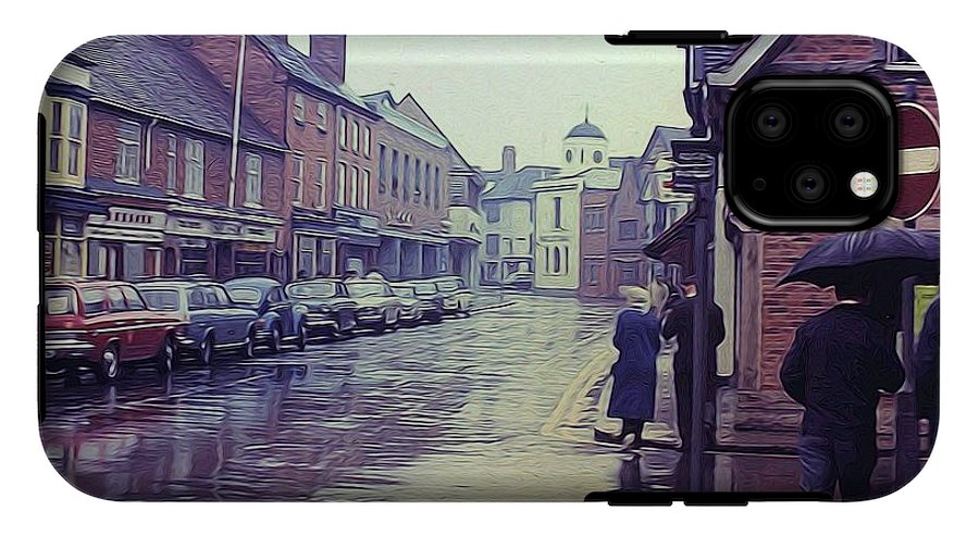 Vintage Travel Rainy Day in Britain - Phone Case