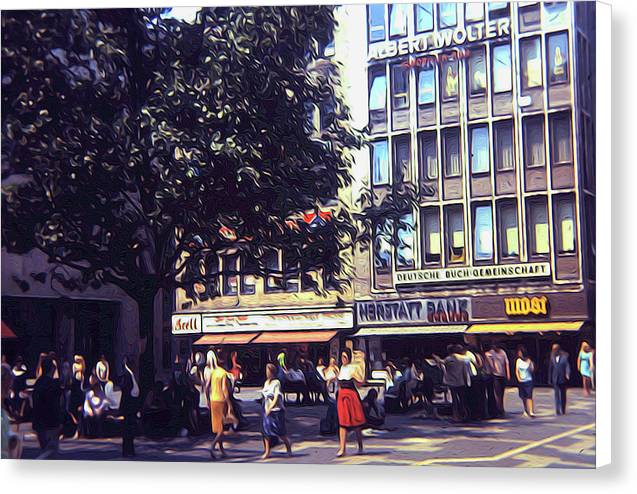 Vintage Travel Shopping in Germany 1973 - Canvas Print
