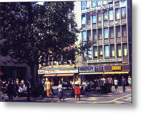 Vintage Travel Shopping in Germany 1973 - Metal Print