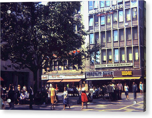 Vintage Travel Shopping in Germany 1973 - Acrylic Print