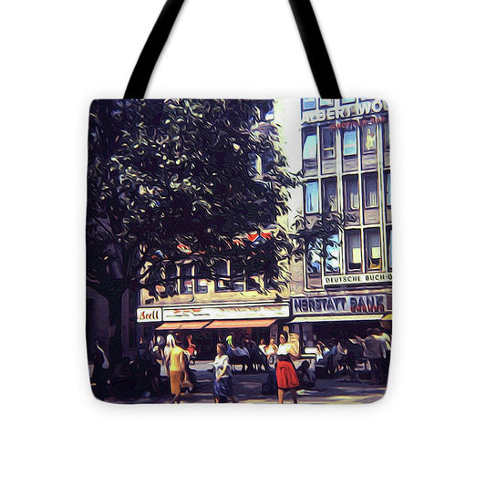 Vintage Travel Shopping in Germany 1973 - Tote Bag