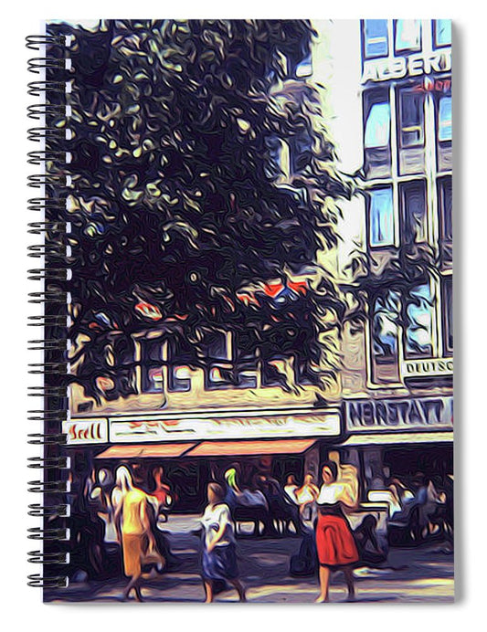 Vintage Travel Shopping in Germany 1973 - Spiral Notebook