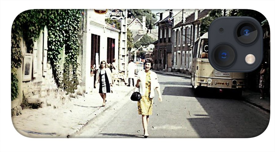 Vintage Travel Shopping on a Paris Street - Phone Case