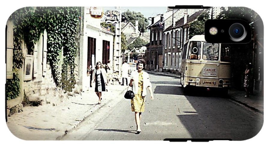 Vintage Travel Shopping on a Paris Street - Phone Case