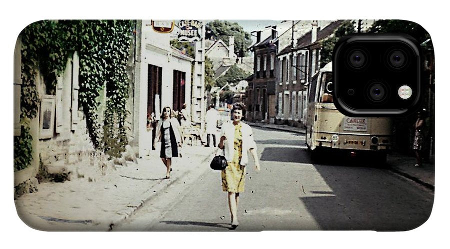 Vintage Travel Shopping on a Paris Street - Phone Case