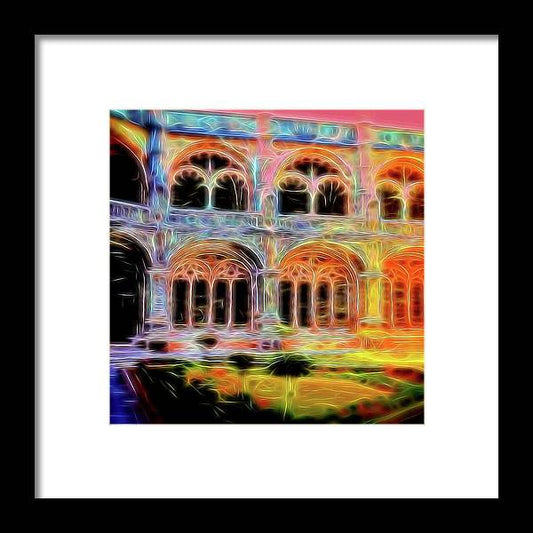 Vintage Travel Stadium Archway - Framed Print