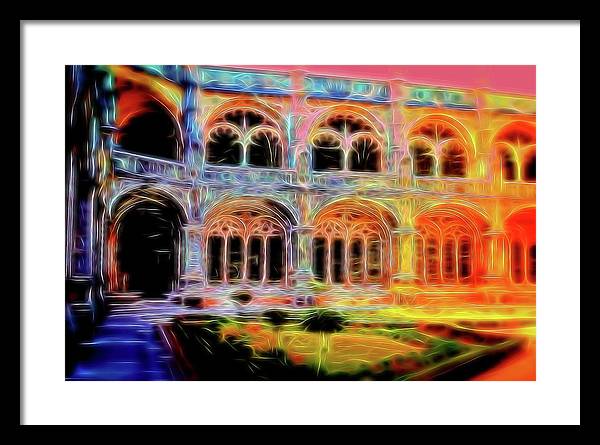 Vintage Travel Stadium Archway - Framed Print