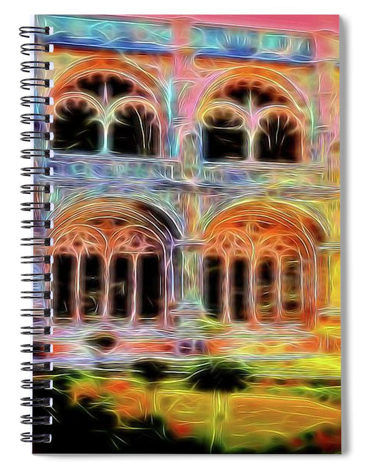 Vintage Travel Stadium Archway - Spiral Notebook