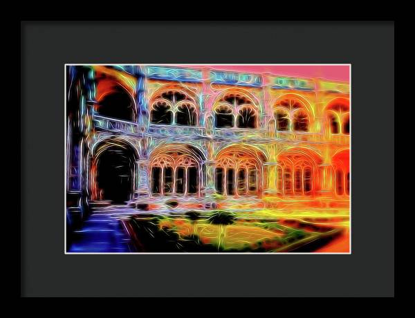 Vintage Travel Stadium Archway - Framed Print