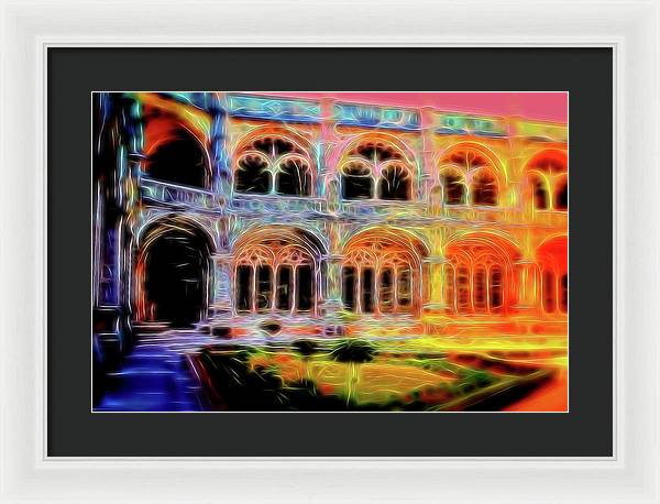Vintage Travel Stadium Archway - Framed Print
