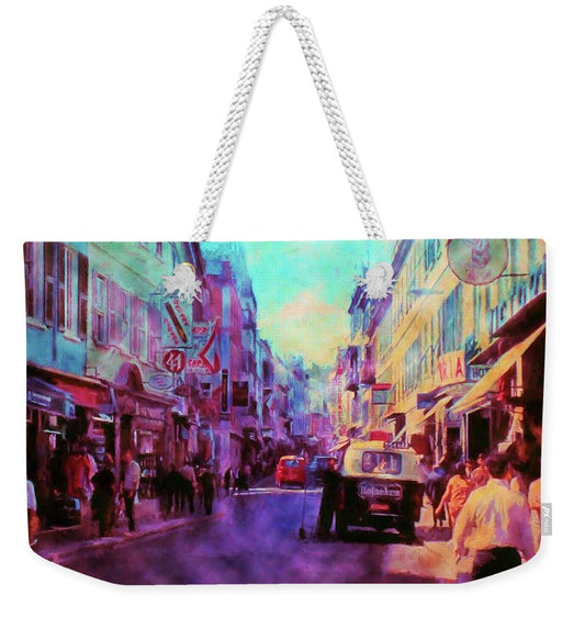 Vintage Travel Street Scene 1969 - Weekender Tote Bag