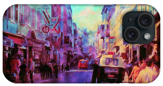 Vintage Travel Street Scene 1969 - Phone Case