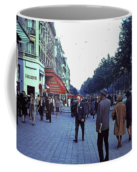 Vintage Travel Street Scene Shoppers - Mug