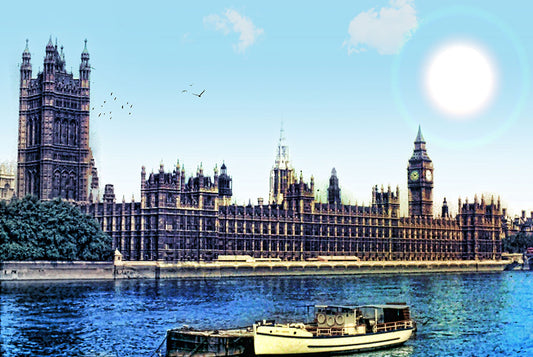 Vintage Houses of Parliament Digital Image Download