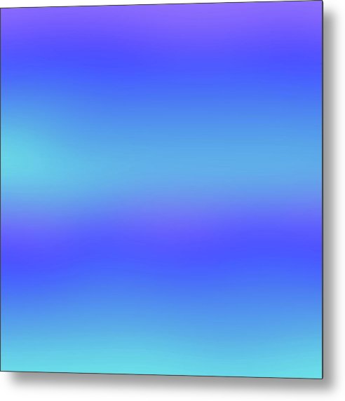 violet To Sky Blue Gradient - Metal Print