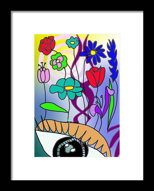 Watching The Flowers Grow - Framed Print