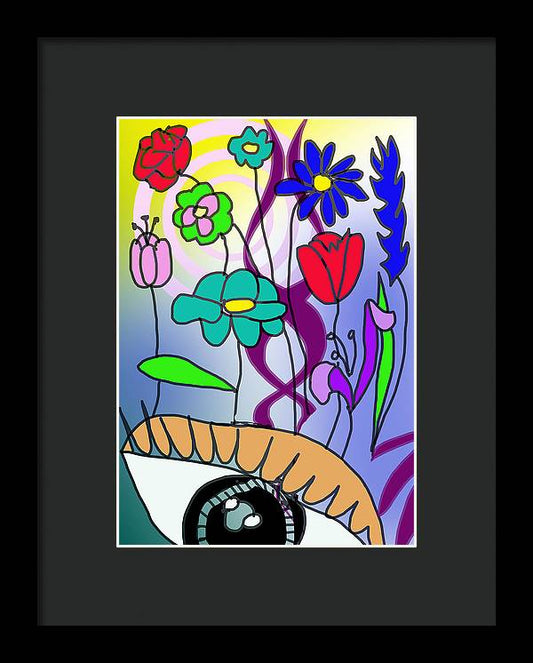 Watching The Flowers Grow - Framed Print