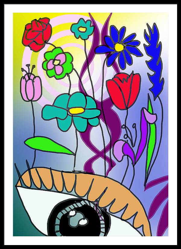 Watching The Flowers Grow - Framed Print
