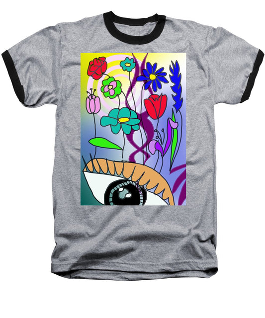 Watching The Flowers Grow - Baseball T-Shirt