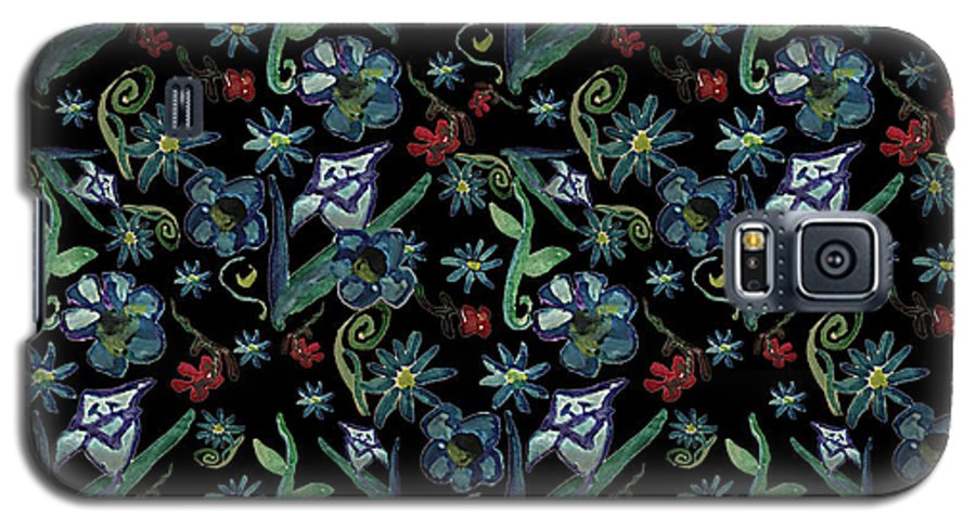 Watercolor Flowers On Black - Phone Case
