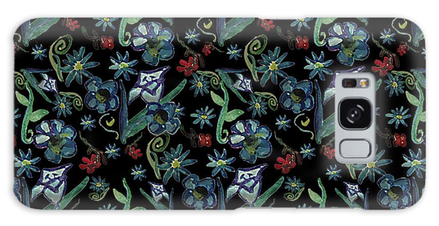 Watercolor Flowers On Black - Phone Case