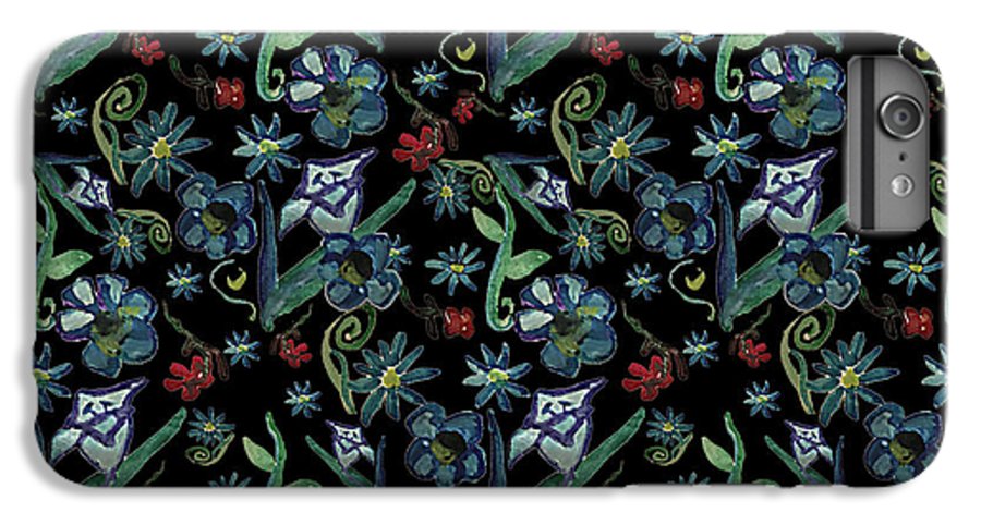 Watercolor Flowers On Black - Phone Case