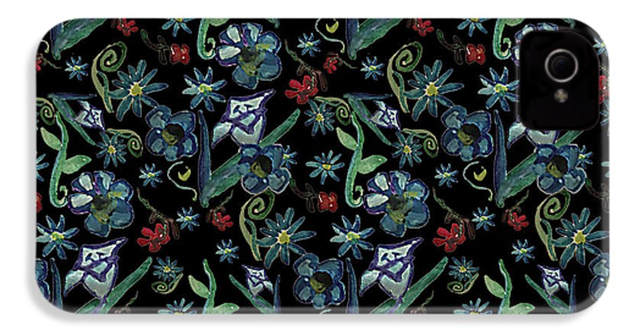 Watercolor Flowers On Black - Phone Case
