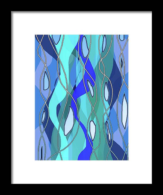Wavy Blue - Framed Print