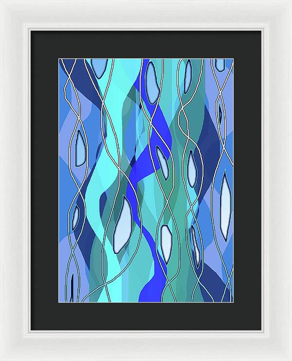 Wavy Blue - Framed Print