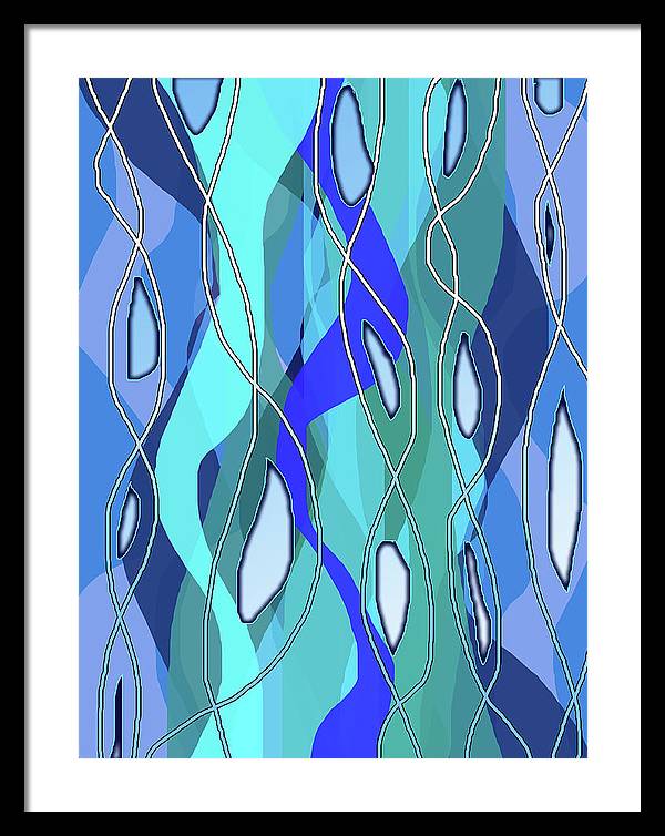 Wavy Blue - Framed Print
