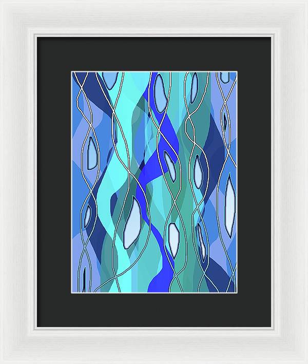 Wavy Blue - Framed Print