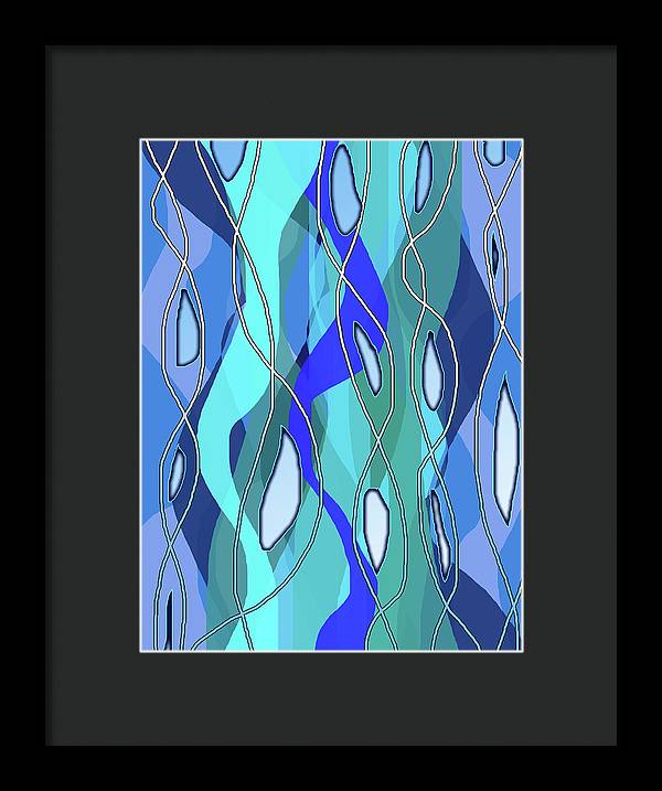 Wavy Blue - Framed Print
